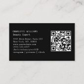 モダン、黒、QRコード 名刺 (裏面)