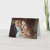 モダン, 1枚の写真,手書き結婚入力,'s "ありがとう" カード (正面)