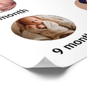 モダン 1歳の節目 フォト コラージュ ポスター (角)