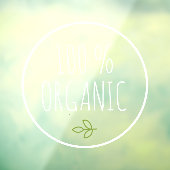 モダン 100% オーガニック | ヘルシー フード | エコ グリーン ウィンドウサイン (シート3)