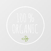 モダン 100% オーガニック | ヘルシー フード | エコ グリーン ウィンドウサイン (シート)