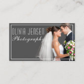 モダン & 2ミニマル写真レイアウト写真 名刺 (正面)