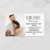 モダン & 2ミニマル写真レイアウト写真 名刺 (裏面)