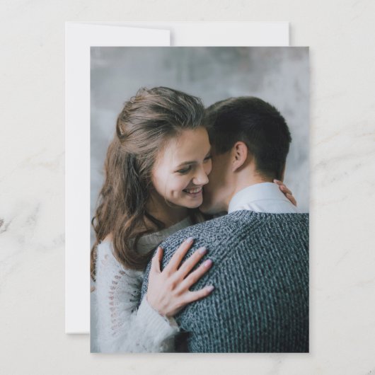 モダン| 2枚の写結婚真 招待状 (裏面)