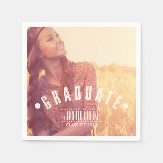 モダン | 2014卒業ナプキンス スタンダードカクテルナプキン (正面)