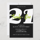 モダン, 21歳の誕生日招待状 招待状 (正面)