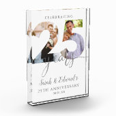 モダン 25周年 結婚記念日 2  フォトブロック (左)