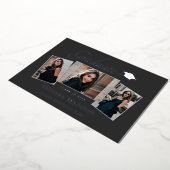 モダン | 3フォトフォイル卒業発表 箔招待状 (回転した状態)