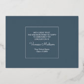 モダン | 3フォトフォイル卒業発表 箔招待状 (裏面)