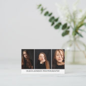 モダン & 3ミニマルフォトレイアウト写真 名刺 (スタンド正面)