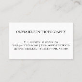 モダン & 3ミニマルフォトレイアウト写真 名刺 (裏面)