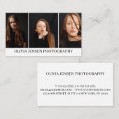 モダン & 3ミニマルフォトレイアウト写真 名刺 (正面/裏面)