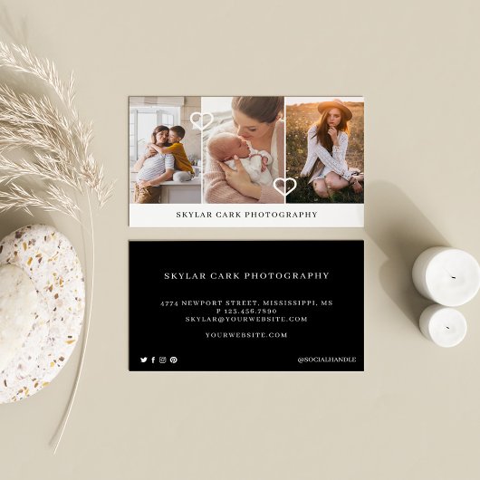 モダン & 3ミニマルフォトレイアウト写真 名刺