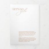 モダン 3ミニマル日バチェロレッテ週末招待状 三つ折りクリスマスカード (カバー)