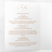 モダン 3ミニマル日バチェロレッテ週末招待状 三つ折りクリスマスカード (内部最初)