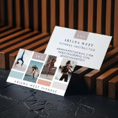 モダン 4枚写真コラージュ パーソナルトレーナー フィットネス 名刺