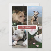 モダン 4 フォト グリッド フラット シーズンカード (正面)