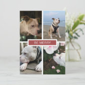 モダン 4 フォト グリッド フラット シーズンカード (スタンド正面)