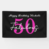 モダン 50歳の誕生日 お祝い 50歳は素敵 横断幕 (横)