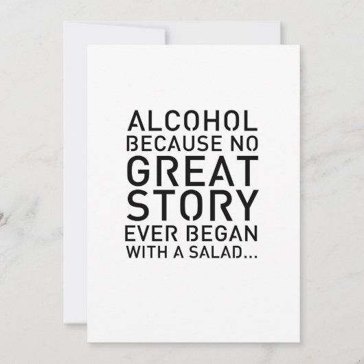 モダン 5x7 テーブルサイン アルコールが原因 招待状 (正面)