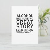 モダン 5x7 テーブルサイン アルコールが原因 招待状 (スタンド正面)