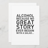 モダン 5x7 テーブルサイン アルコールが原因 招待状 (正面/裏面)