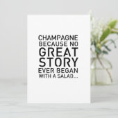 モダン 5x7 テーブルサイン シャンパン Because 招待状 (スタンド正面)