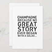 モダン 5x7 テーブルサイン シャンパン Because 招待状 (正面/裏面)