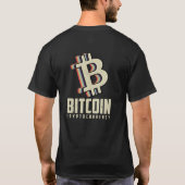 モダン bitcoin暗号通貨ロゴ tシャツ (裏面)