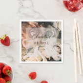 モダン, bohemian，花のブライダルシャワー スタンダードカクテルナプキン (インサイチュ)