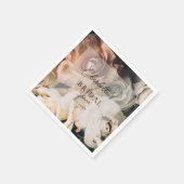 モダン, bohemian，花のブライダルシャワー スタンダードカクテルナプキン (角)