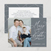 モダン、Brightメリー Family Photo Card ポストカード (正面/裏面)