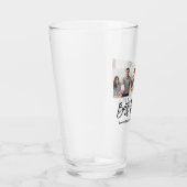 モダン Brush Script 最高のパパEver 3 Photo  タンブラーグラス (右)