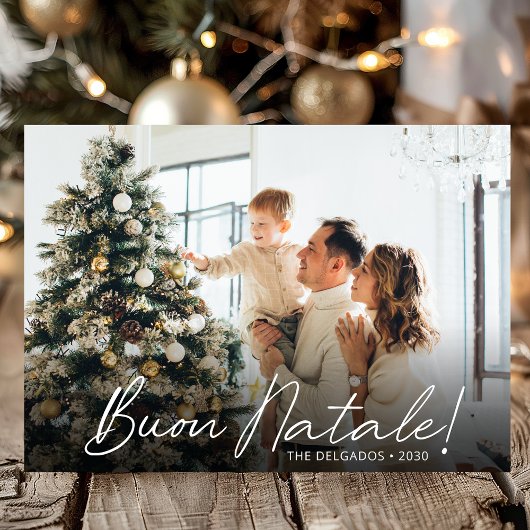 モダン Buon Natale 写真 シーズンカード