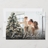 モダン Buon Natale 写真 シーズンカード (正面)