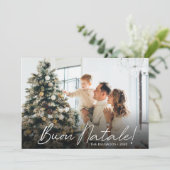 モダン Buon Natale 写真 シーズンカード (スタンド正面)