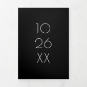 モダン + Chic Type日付フォトカードを保存 三つ折り招待状 (カバー)