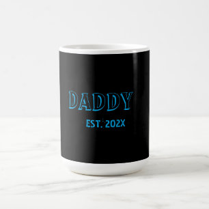 モダン Daddy Est 年 父の日 ボールドブルー モーフィングマグカップ
