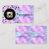 モダン,Dots Instagram Social Media Hographic 名刺 (正面/裏面)