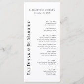 モダン Eat Drink Be Married ウェディング メニュー (正面)