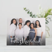 モダン Feliz Navidad 写真 シーズンカード (スタンド正面)