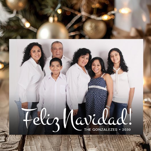 モダン Feliz Navidad 写真 シーズンカード