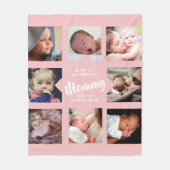 モダン | First Mothers Day |写真のコラージュ フリースブランケット (正面)