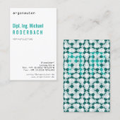 モダン, frisch, mit monogram fur Angeber 名刺 (正面/裏面)