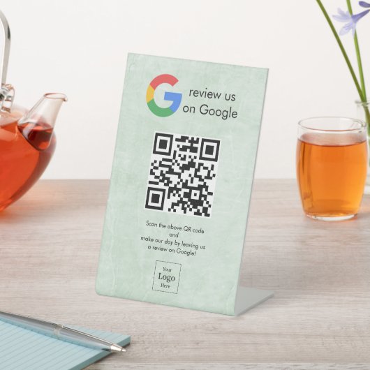 モダン Google レビュー QRコード卓上サイン 台座サイン (インサイチュ)