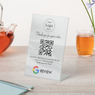 モダン Google レビュー QRコード卓上サイン 台座サイン
