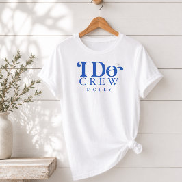 モダン I Do Crew コバルトブルー ブライズメイド トライブレンドTシャツ