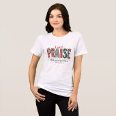 モダン I Will Praise Him キリスト教 クリスマス トライブレンドTシャツ (正面全面)