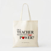 モダン「I'm a Teacher」先生への感謝ギフト トートバッグ (正面)