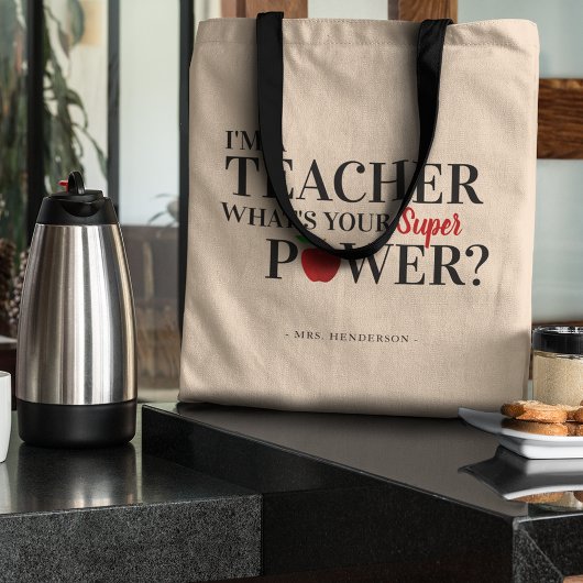 モダン「I'm a Teacher」先生への感謝ギフト トートバッグ
